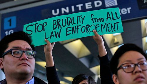 Protests erupted against United Airlines after David Dao's rough treatment. (Photo: AFP).