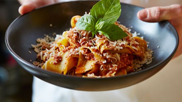 Pappardelle with wagyu bolognese