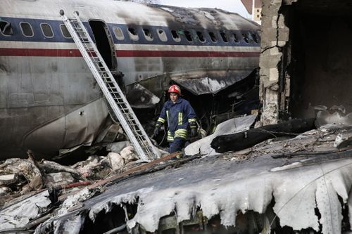 Boeing 707 cargo plane that crashed in Iran this morning.