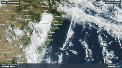 Earth from above: Large rolling cloud follows the East Australian Current