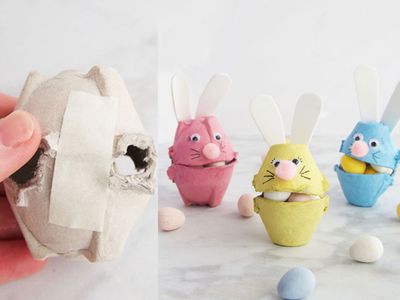 Egg Carton Easter Bunnies