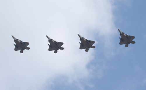 US F-22 fighter jets have intercepted Russian aircraft off the coast of Alaska as tensions grow over alleged election interference.