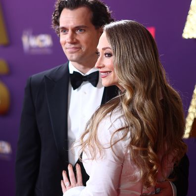 Henry Cavill and Natalie Viscuso attend the 2025 AACTA Awards on February 7, 2025 on the Gold Coast, Australia. 