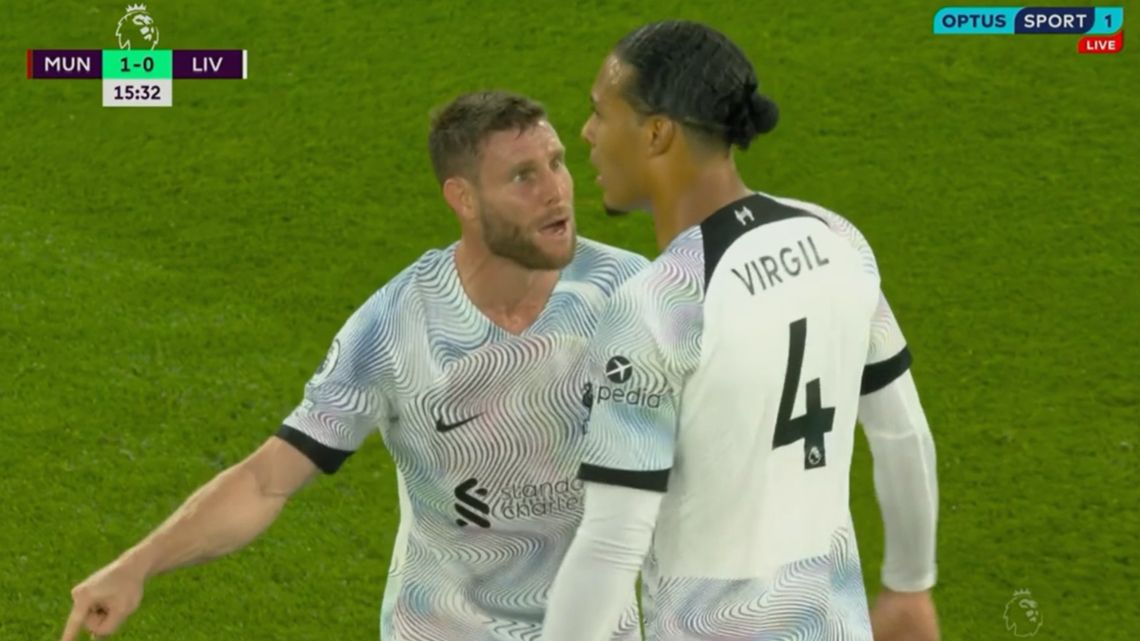 Reds teammates get heated as Man United beats Liverpool 2-1 against backdrop of protests