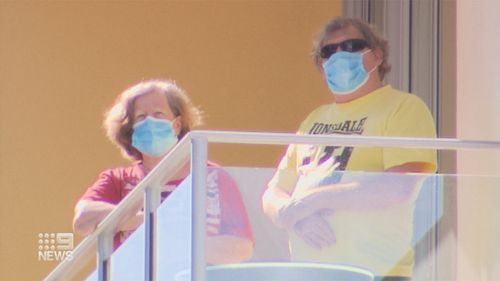 Speaking from their seventh day of hotel quarantine today, Ms Anderson said the couple wasn't doing "too bad".