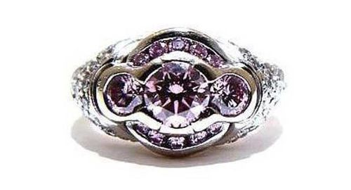 Rare pink diamond ring most likely smashed up and sold off separately