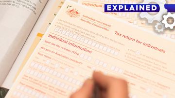 A general view of an individual tax return.