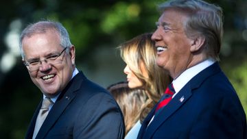Australian Prime Minister Scott Morrison speaks during an official visit ceremony at the South Lawn of the White House September 20, 2019 in Washington, DC.