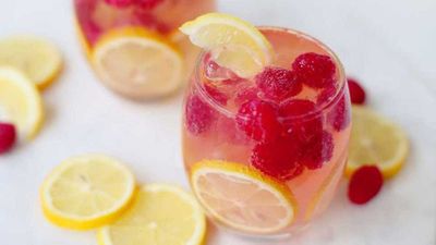 Recipe:&nbsp;<a href="http://kitchen.nine.com.au/2016/09/16/12/18/spring-pink-lemonade" target="_top">Spring pink lemonade</a>