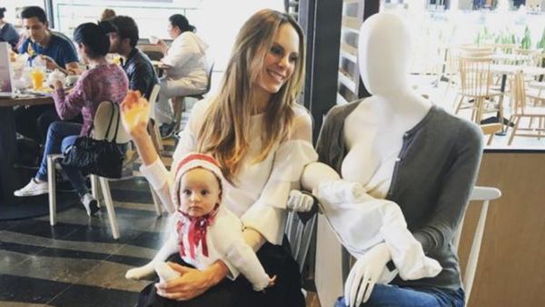 Well, hello there ... nursing mannequins in malls to help mums feel confident.