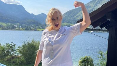 Rebel Wilson on holiday in Austria.