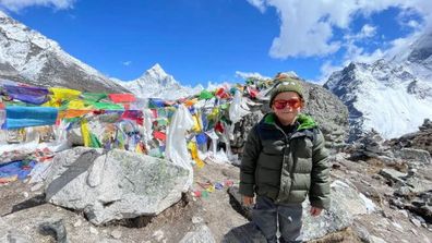 Ben Southall Mount Everest trekker takes five-year-old son Atlas along for the adventure.