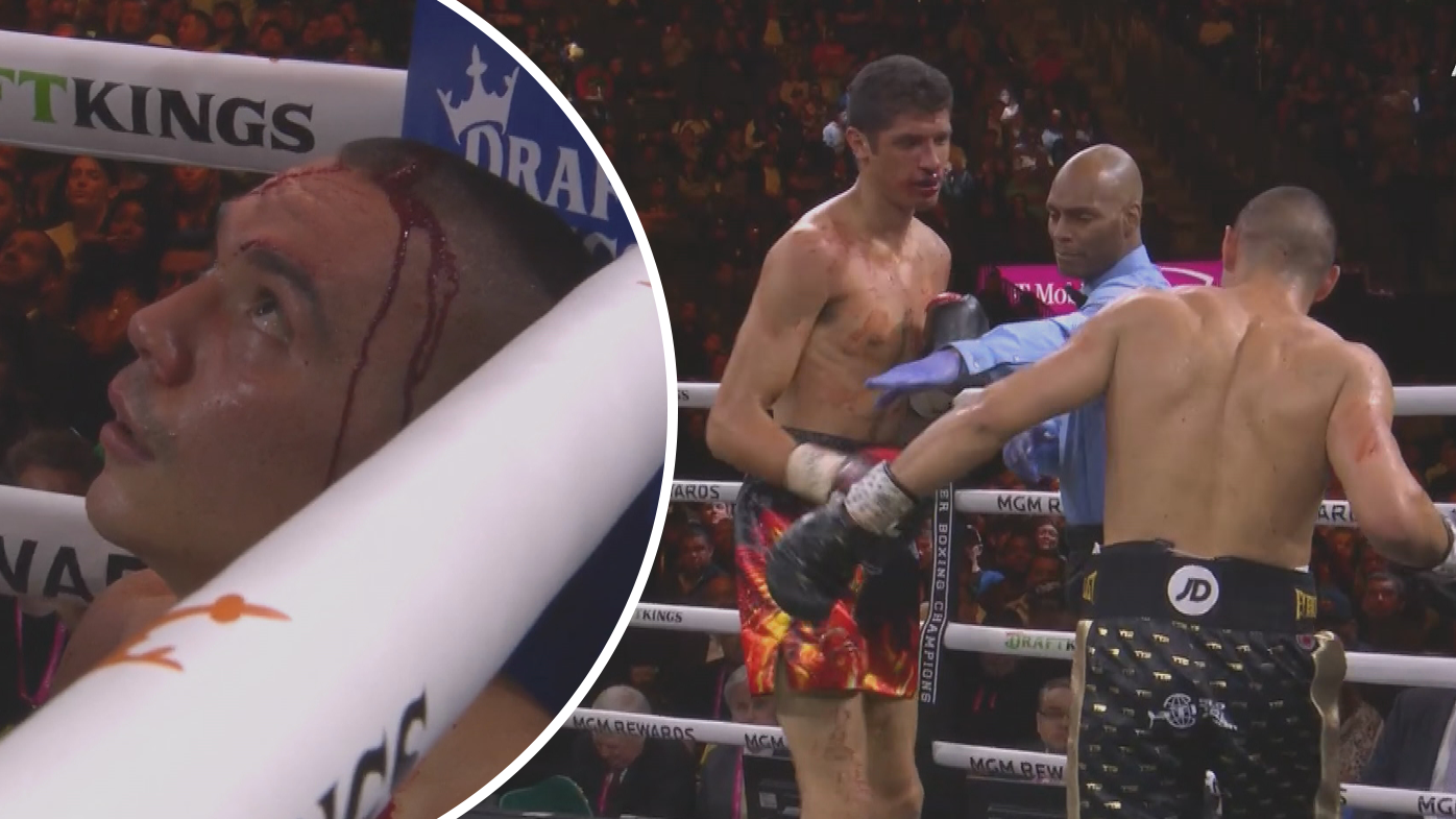 'No point having a doctor': Boxing world reacts to 'absolutely disastrous' bloody Tim Tszyu defeat