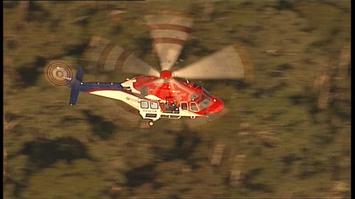 The dense bushland has hampered rescue efforts. Picture: 9NEWS