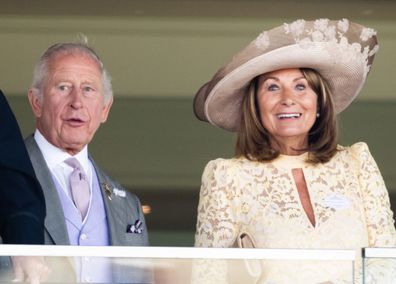 ASCOT, ENGLAND - JUNE 18: King Charles III and Carole Middleton attend on day two of Royal Ascot at Ascot Racecourse on June 18, 2025 in Ascot, England. (Photo by Samir Hussein/WireImage)