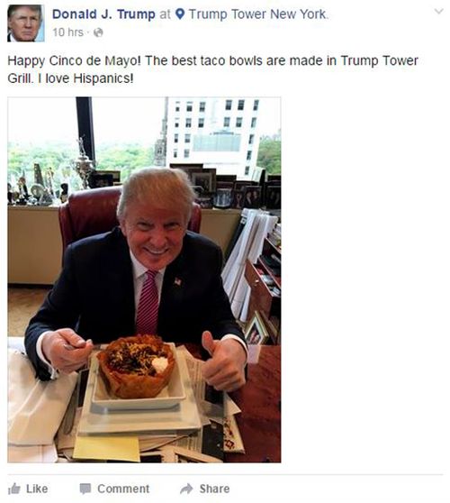 Taco eating Trump draws Latino ire