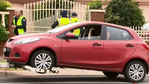 Police are investigating how the man came to be struck. (9NEWS)