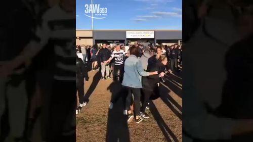 It's believed an umpire was struck in the brawl. (3AW)