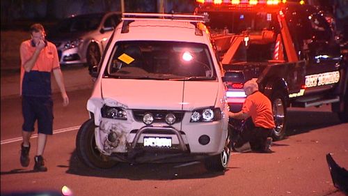 One of the damaged cars. (9NEWS)