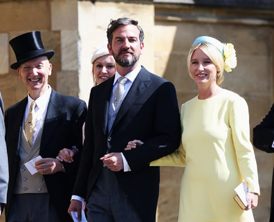 Isabel May arriving at Archie's christening.