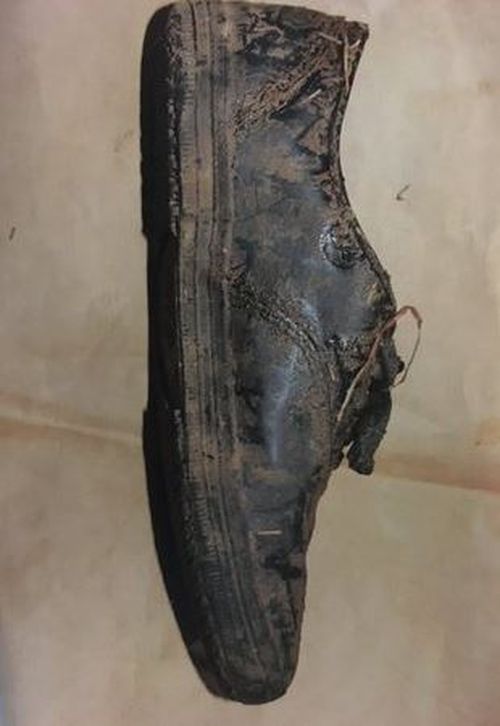 The shoe found by emergency services. (Supplied)