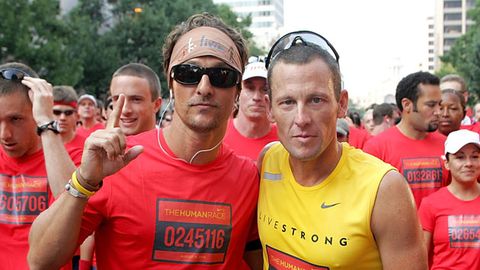 Matthew and Lance at the Nike Human Race on August 31, 2008 in Austin, Texas.