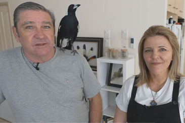Molly the magpie crashed the interview with his humans, Reece and Juliette, making a surprise appearance on Today.