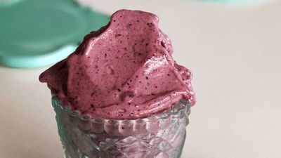 Recipe: <a href="http://kitchen.nine.com.au/2017/05/18/11/12/healthy-blueberry-ice-cream" target="_top">Two ingredient blueberry 'ice-cream'</a>