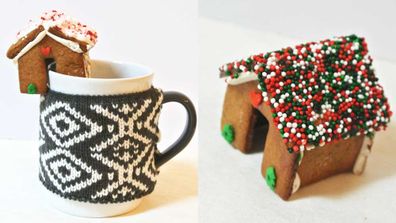 Mini Gingerbread Houses (Mug Toppers!) 