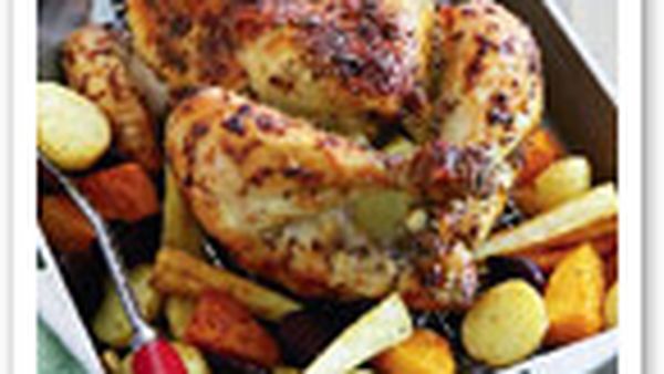 Mustard roast chicken