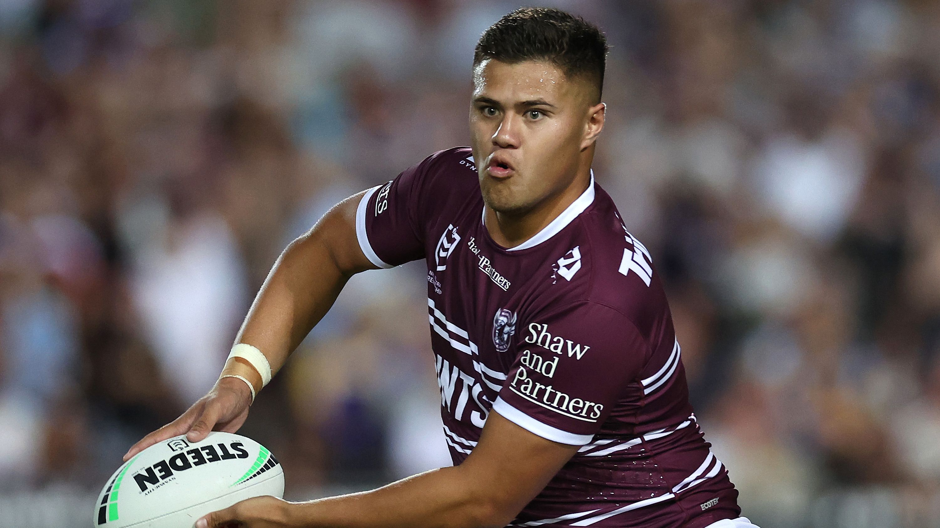 Josh Schuster had his best top grade game to date, laying on three tries for Manly and combining superbly with Tom Trbojevic.