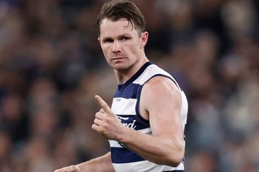 Geelong captain Patrick Dangerfield pictured in action during the 2023 AFL season