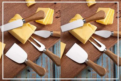 9PR: Cheese Knives Set with Acacia Wood Handle