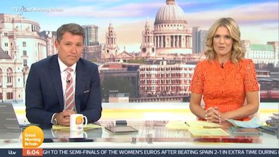 Ben Shephard and Charlotte Hawkins on Good Morning Britain July 21, 2022