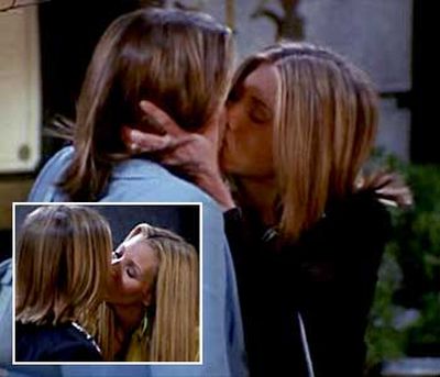 <B>The kiss:</B> Rachel's (Jennifer Aniston) old sorority sister Melissa (Winona Ryder) popped into town in season seven, but Phoebe (Lisa Kudrow) didn't believe they once kissed in college. So they kissed again. And then Phoebe also kissed Rachel. For some reason.<br/><br/><B>Tacky or touching?</B> Two-thirds tacky. <i>Friends</i> was popular enough without the need for random-celebrity-guest-star-three-way-lesbian-kissing, seriously. But the episode <em>was </em>titled 'The One with Rachel's Big Kiss', so we can't say we weren't warned.