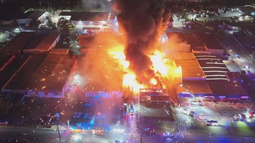 The fire seen from above in North St Marys.