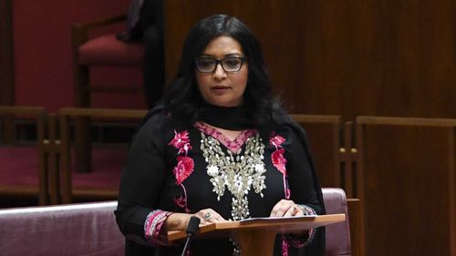 Greens Senator Mehreen Faruqi addresses Parliament.