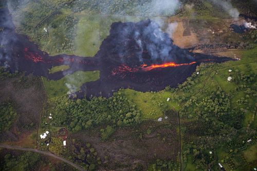 Kilauea's volcanic activity has intensified today. (EPA)