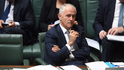 Malcolm Turnbull reacts during House of Representatives Question Time. (AAP)