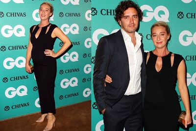 Asher Keddie and Vincent Fantauzzo beamed with their baby news, following their April wedding in Fiji.