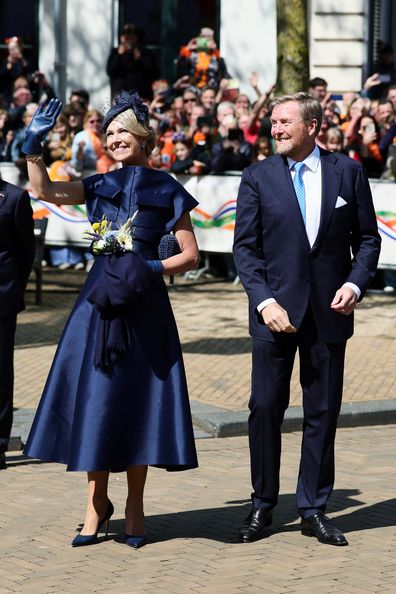 DOETINCHEM, NETHERLANDS - APRIL 26: Queen Máxima of the Netherlands and King Willem-Alexander of the Netherlands celebrate King's Day on April 26, 2025 in Doetinchem, Netherlands. (Photo by Andreas Rentz/Getty Images)