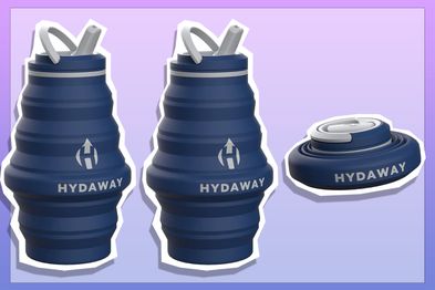 9PR: HYDAWAY Collapsible Water Bottle, 17oz Spout Lid | Ultra-Packable, Travel-Friendly