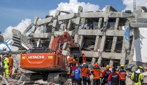 Up to 30 people are believed to be buried in a Palu hotel, but hopes have faded anybody could be found alive after the earthquake.