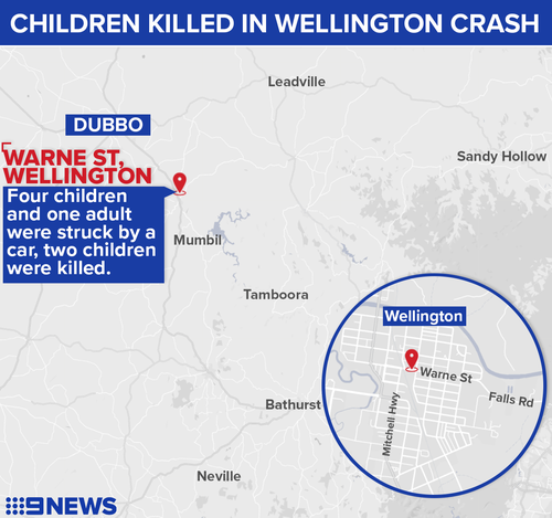 Two children have been killed in a car crash inn Wellington, NSW.