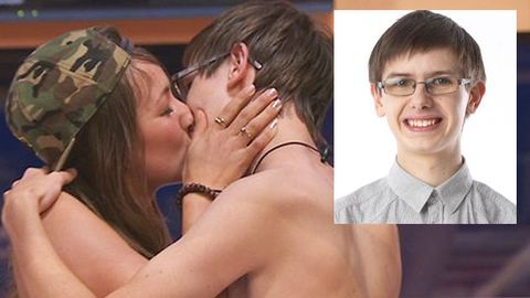 <i>Big Brother</i> 'geek' Bradley gets his first kiss