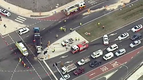 Diesel spill causes traffic delays in Leppington after truck and ute crash