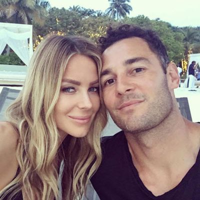 <p>Jennifer Hawkins and Jake Wall</p>
<p>Married for 3.5 years. Together for 12 years.</p>