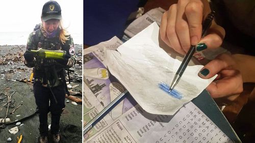 Aussie ranger finds mystery message in a bottle