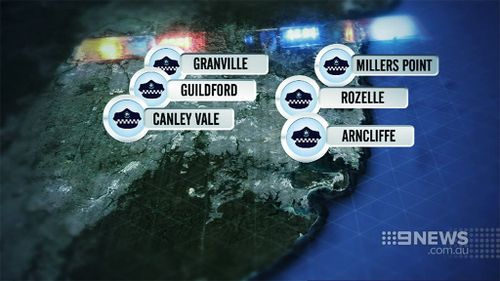 Ten simultaneous raids took place across Sydney. (9NEWS)