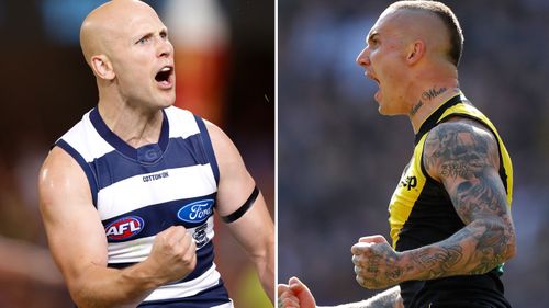 Gary Ablett and Dustin Martin will headling the 2020 AFL Grand Final between Geelong and Richmond. (Getty)